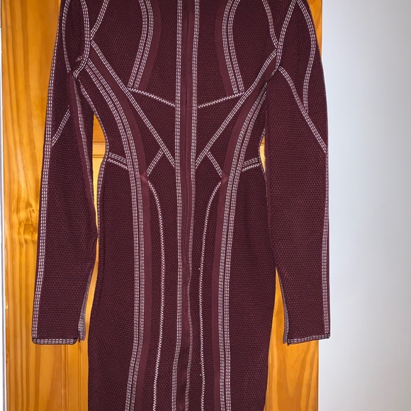 Herve leger burgundy dress - Picture 3 of 4